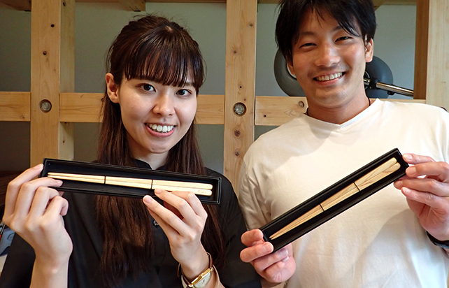 贅沢ヒノキの手作り箸体験